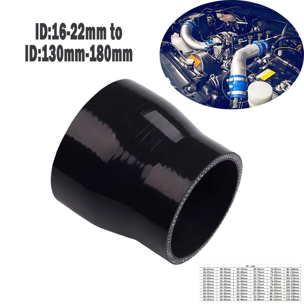 Manguera reductora de silicona recta para intercooler turbo universal