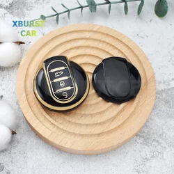 Funda llave Mini TPU con borde dorado – F56 F55 F54 F57 F60 JCW Clubman Countryman
