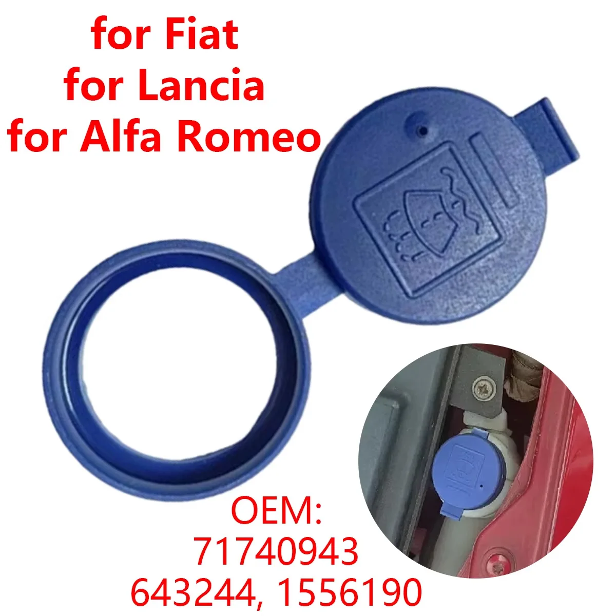 PINMOAP 71740943 – Tapa depósito refrigerante Fiat 500, Punto, Bravo - imagen 2