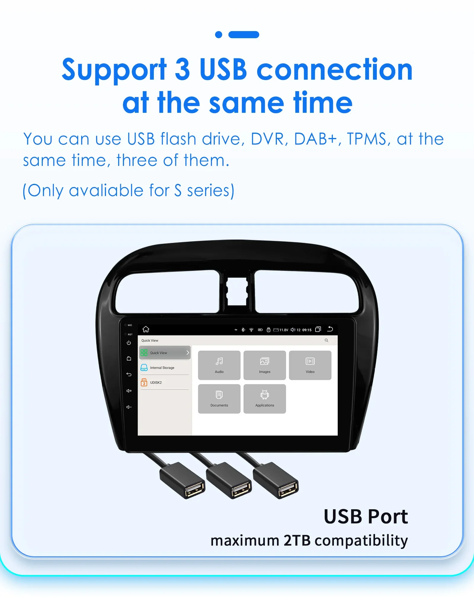 Hizpo 2 DIN Android 13 con GPS y CarPlay para Mitsubishi Space Star - imagen 5
