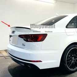 Para Audi A4 B9 alerón trasero del maletero 2017 2018 2019 2020 Material ABS alerón trasero de Color negro o sin pintar para Audi A4 B9