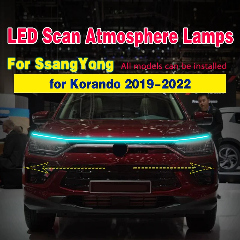 Luz LED diurna capó efecto escáner SsangYong Korando 2019-2022