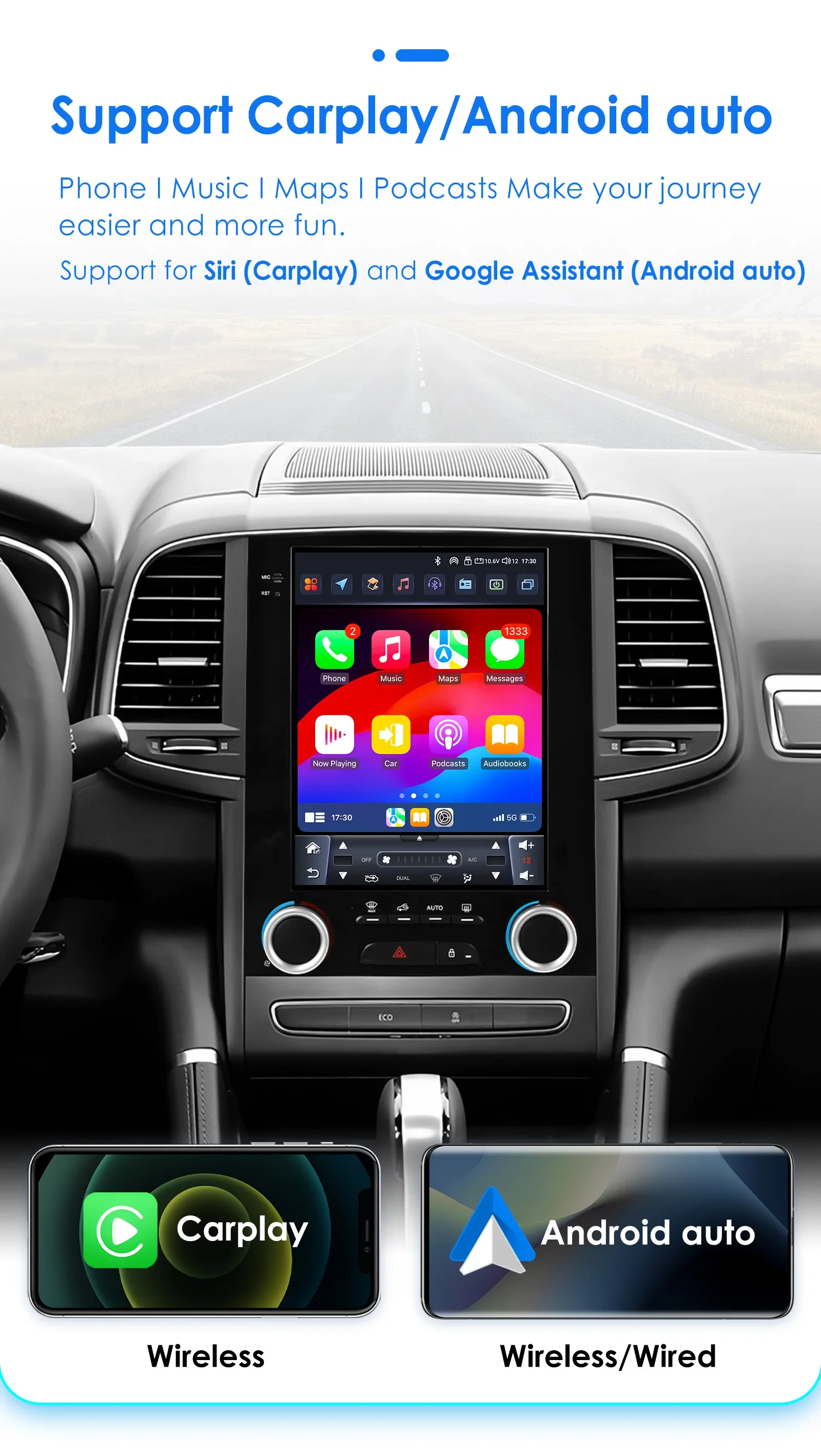 Autorradio Android 13 9,7 Renault Koleos Megane 4 Talisman Carplay 4G - imagen 3