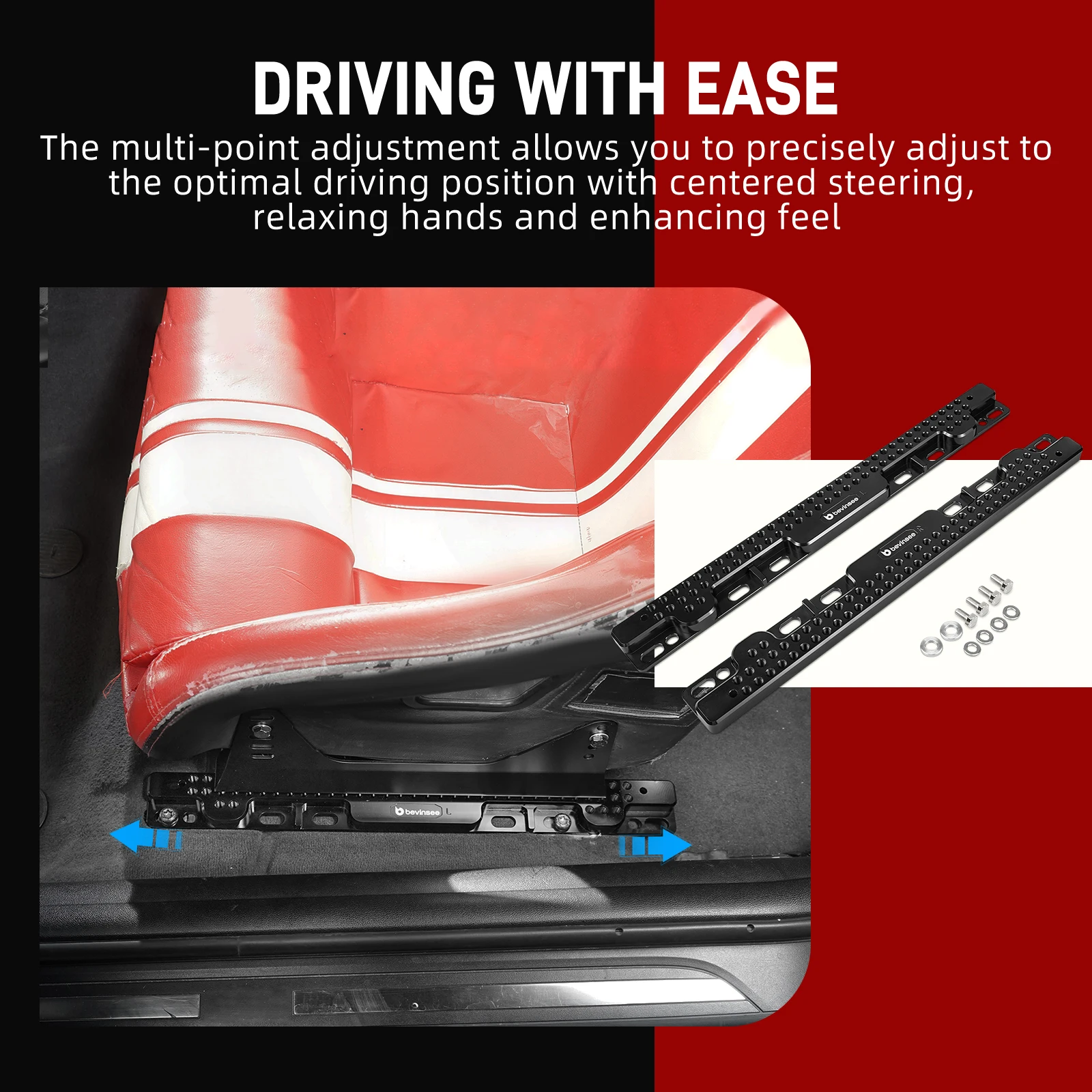 Adaptador deslizante BEVINSEE para montaje en suelo BMW E90 E92 - imagen 4