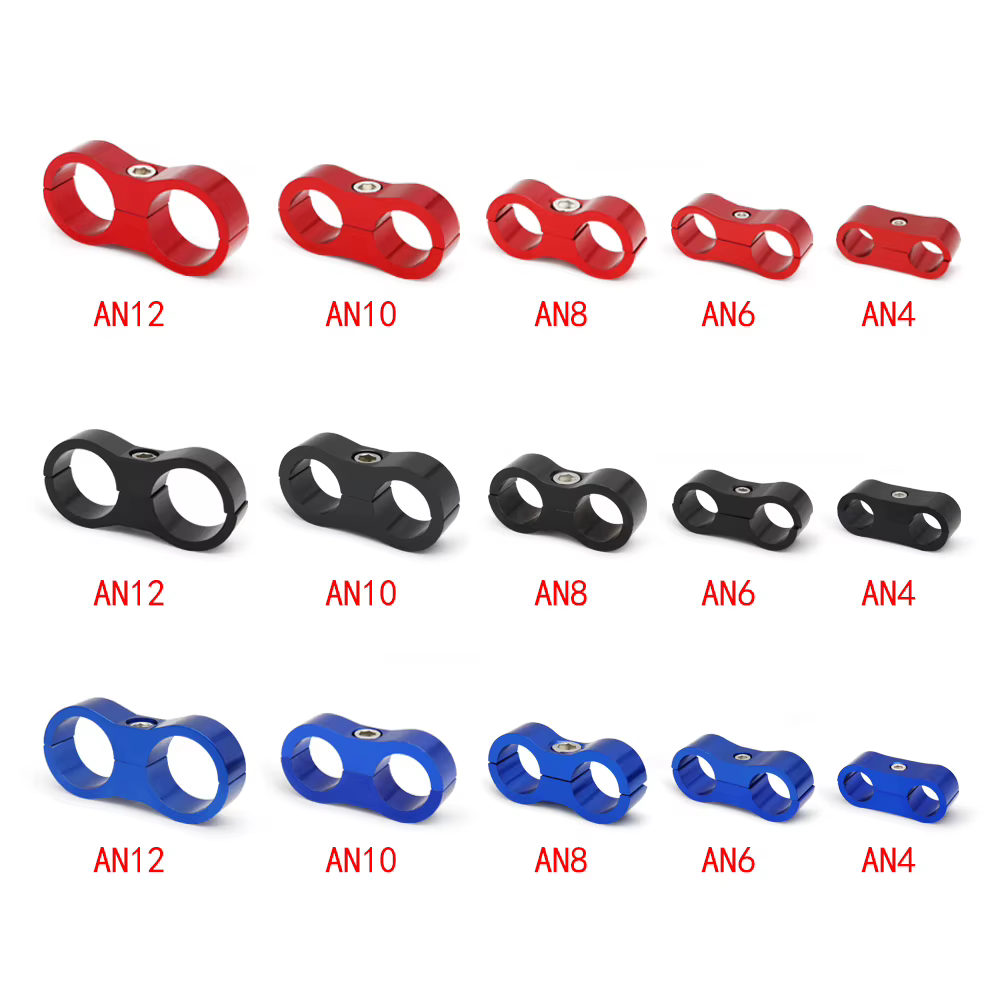 Abrazadera separadora anodizada para manguera trenzada AN4-AN12 - imagen 2