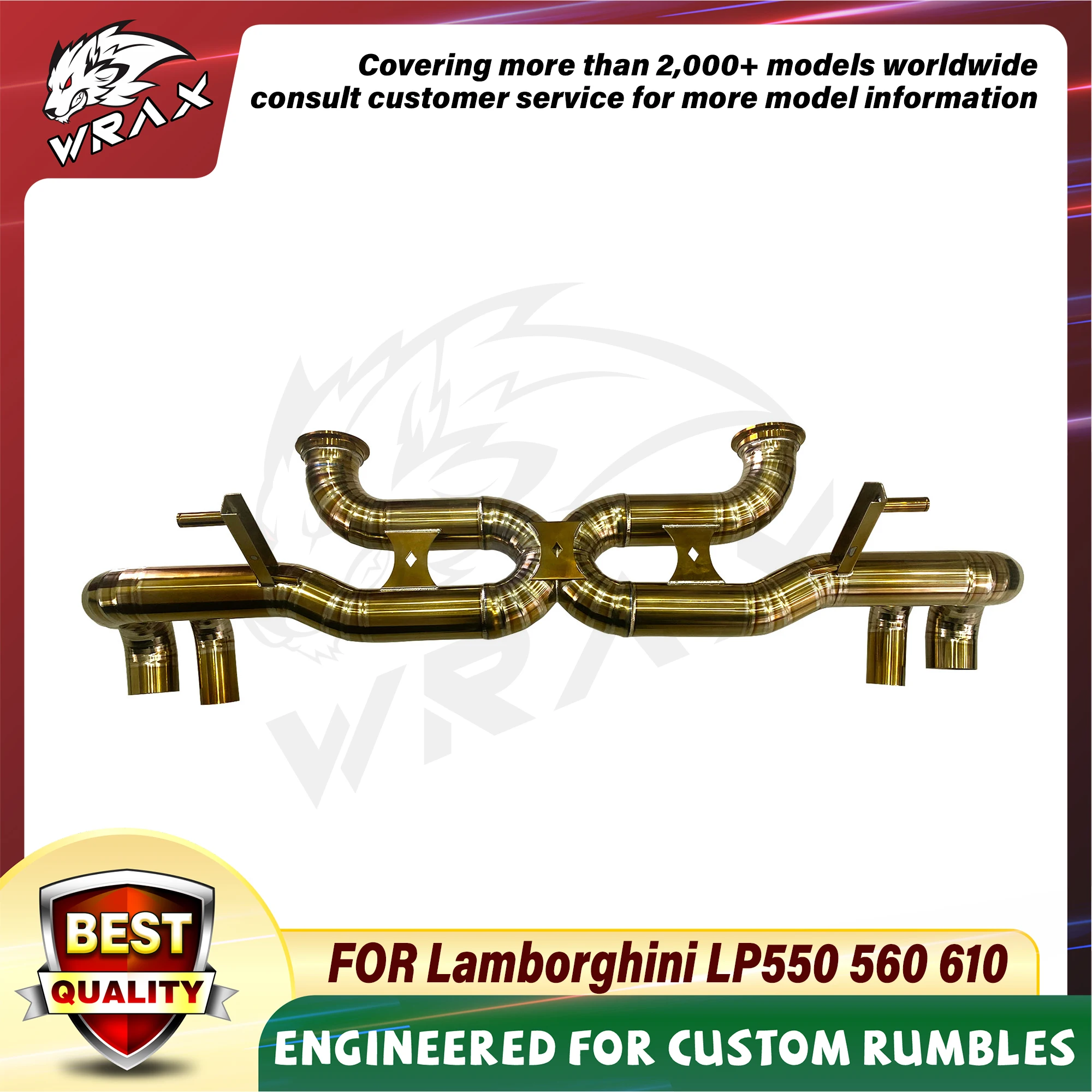 WRAX Titanium Exhaust with Deep Sound For   Lamborghini LP550 560 610  Catback High Performance Exhaust System Tail Performance