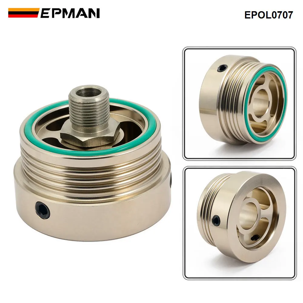 Placa adaptadora filtro aceite EPMAN CNC aluminio Honda Civic FB20/FB25 - imagen 4