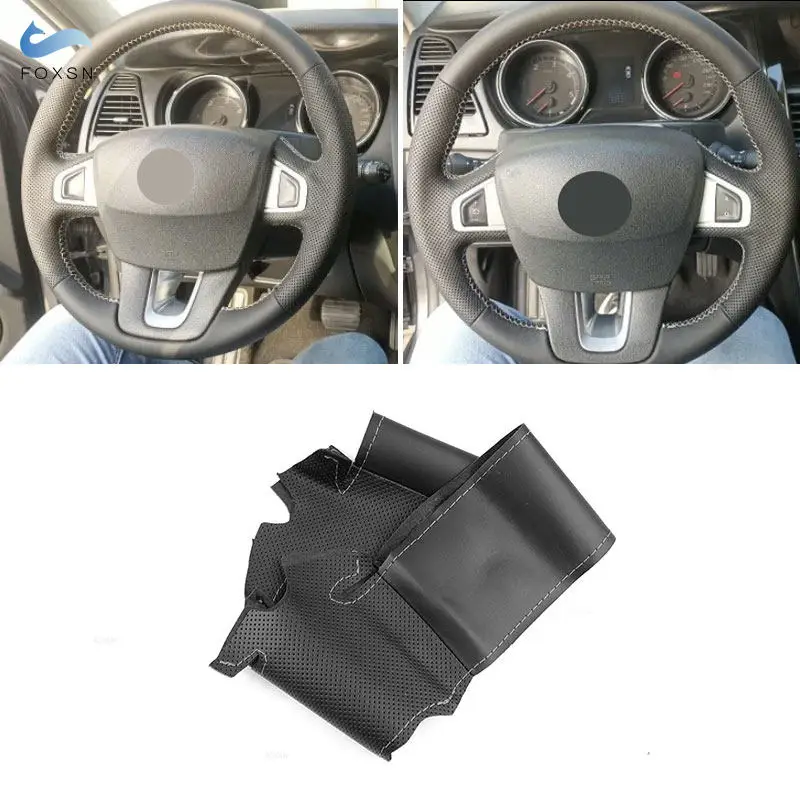 Protector de cuero perforado para volante Renault Laguna 3 2008-2015