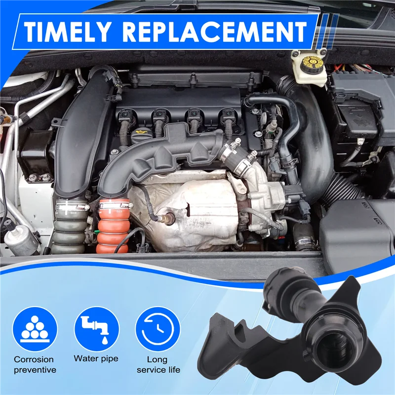 Termostato de coche 11538651265 con tubería de agua conectada para BMW G01 G02 G05 G08 G20 G30 X3 3 Series - imagen 2