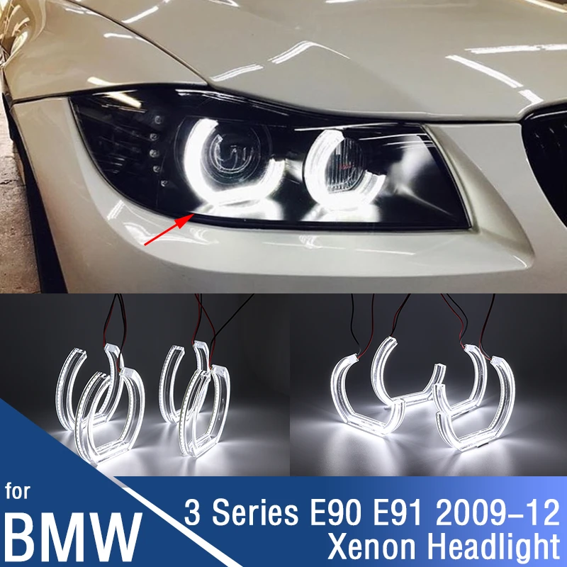 Anillos LED Angel Eye herradura BMW Serie 3 E90 E91 LCI