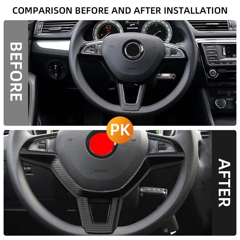 Embellecedor de volante Skoda Kodiaq, Octavia, Rapid y Superb - imagen 3