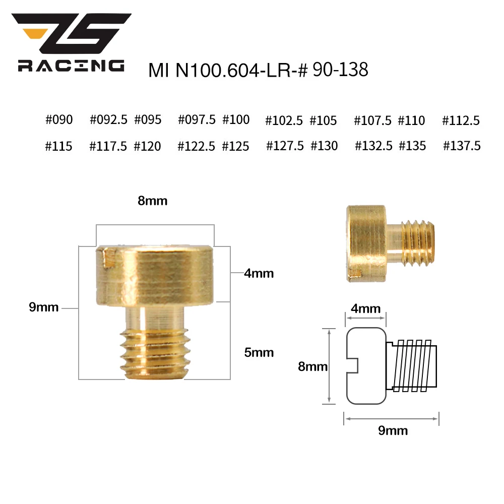Boquillas inyectores ZS Racing Mikuni VM22 – Chorros principales
