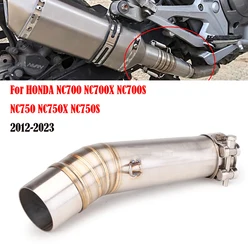 Interfaz de 51mm, tubo de Escape antideslizante para motocicleta, tubo de enlace medio para Honda NC750 NC 700 750 NC700 2012-2023