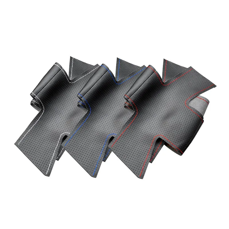 Funda volante trenzada cuero perforado cosida a mano Citroen C4 2007 - imagen 2