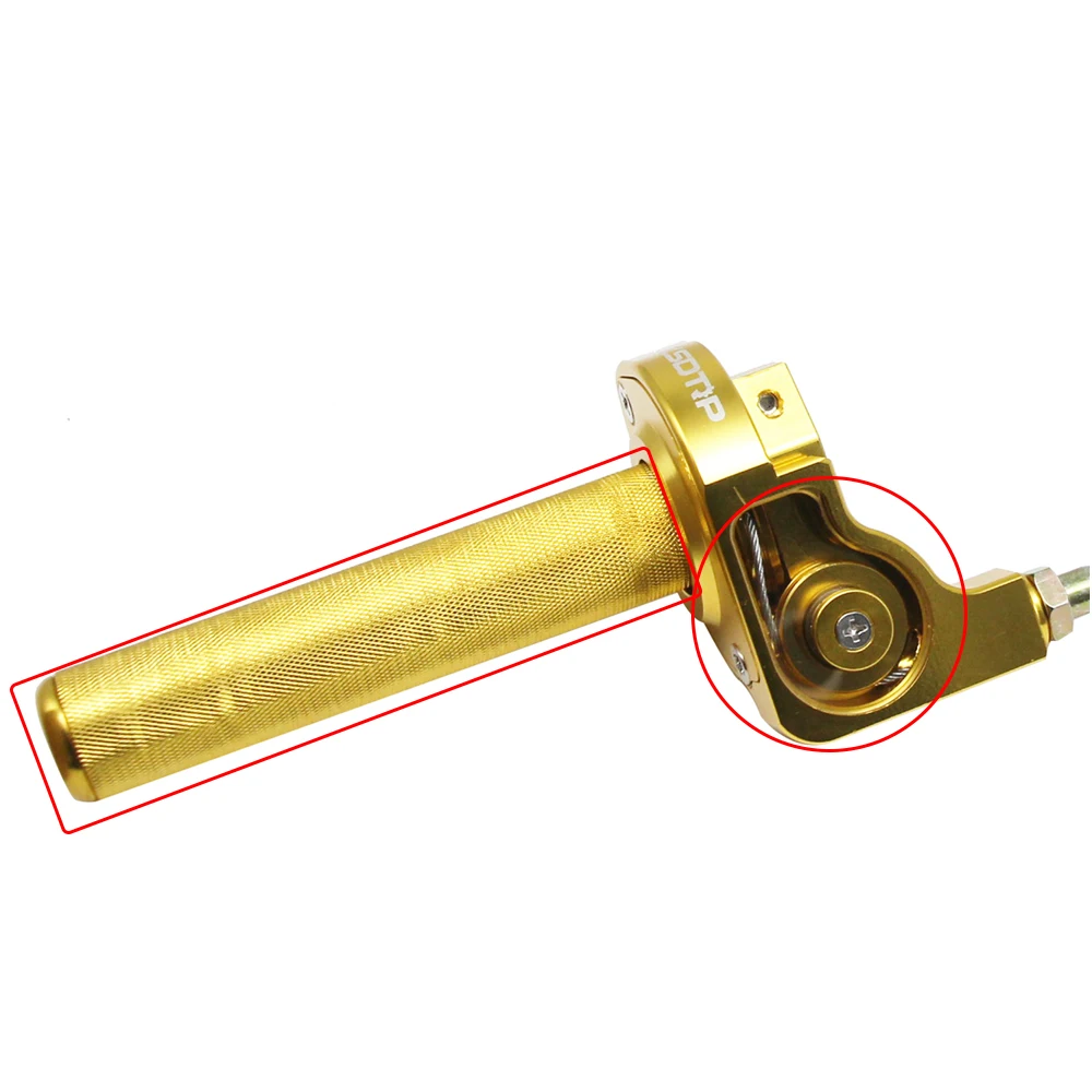 Empuñadura acelerador universal ZSDTRP para moto CNC aluminio 22mm - imagen 4