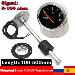 Sensor nivel combustible universal 52mm 0-190 ohm 100-600mm