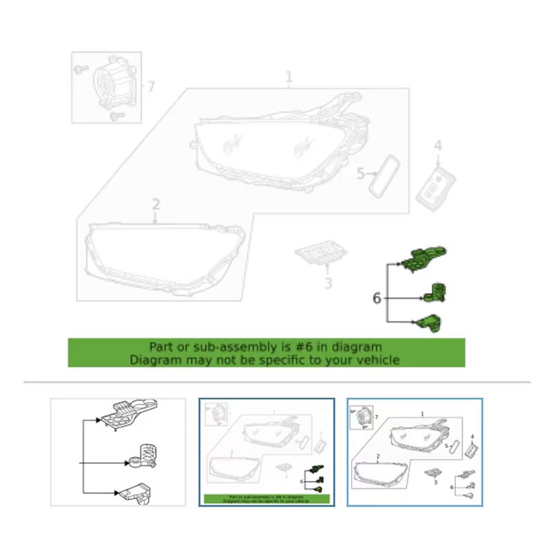 Kit reparación soporte faro izquierdo Mercedes GLE 2020-2021 - imagen 3