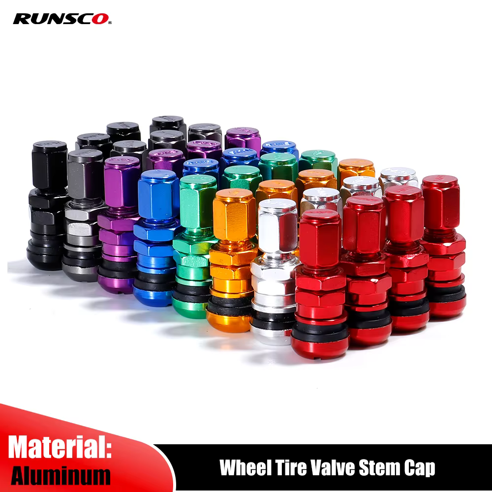 Tapón válvula aluminio rueda metal varios colores coche