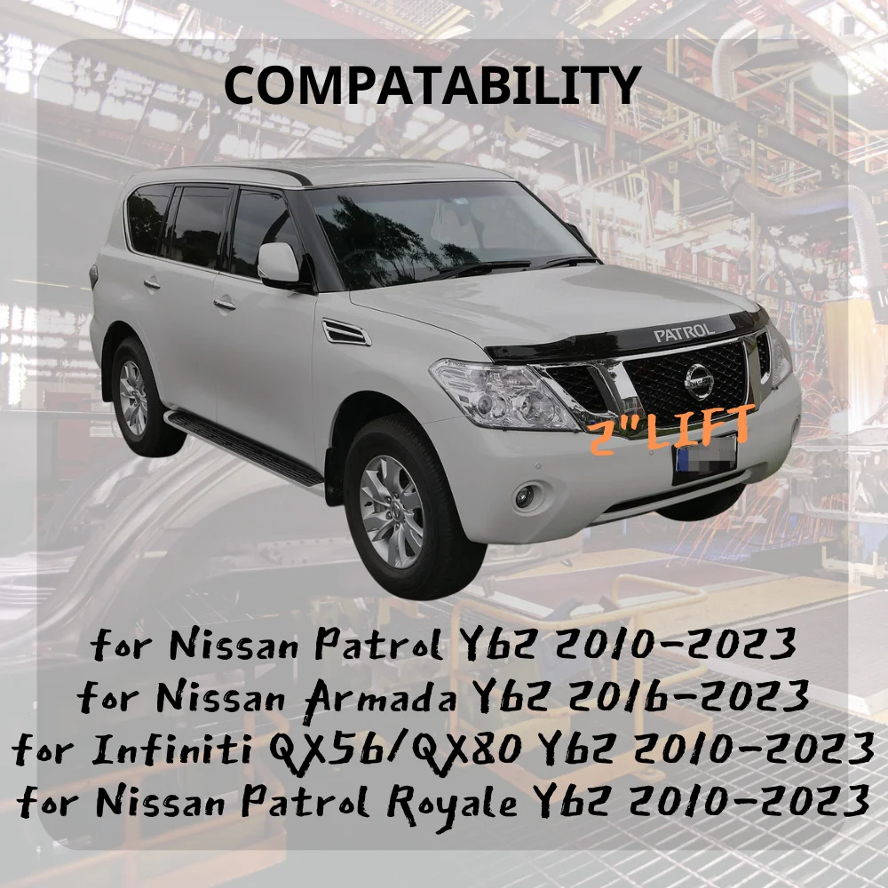 Kit nivelación suspensión delantera Nissan Patrol Y62 Infiniti QX56 QX80 - imagen 2