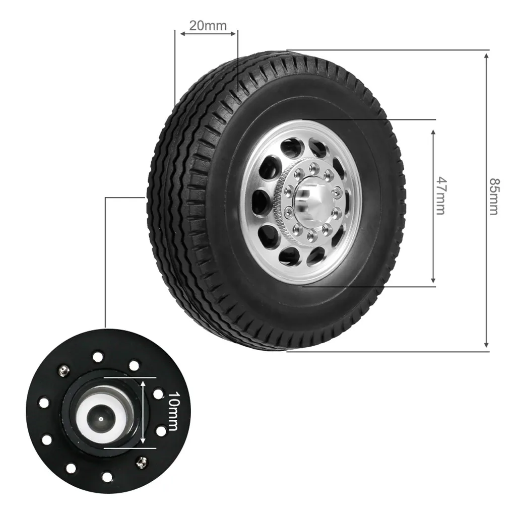 Tamiya Ruedas de cargador RC bajo perfil con llantas CNC aluminio - imagen 2