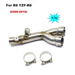 Silenciador de escape Yamaha YZF-R6 2006-2020 con tubo enlace eliminador