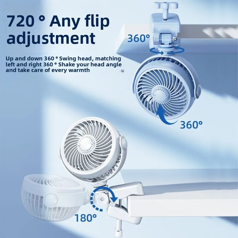 Ventilador USB recargable coche brushless con sujeción universal - imagen 5