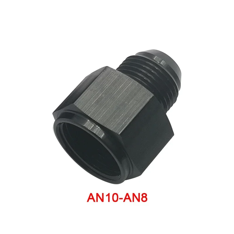 Adaptador AN aluminio negro Jiax macho-hembra AN4-AN10 - imagen 5