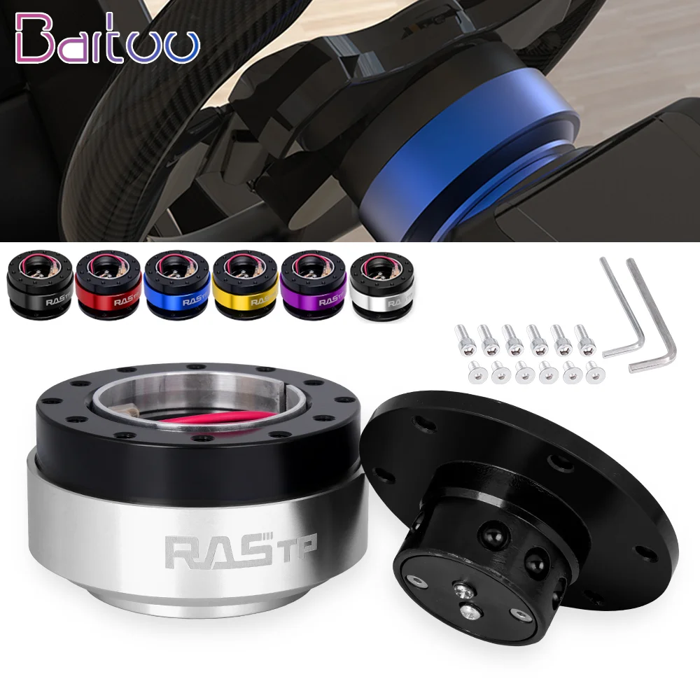 Bartoo Adaptador de liberación rápida para volante, 6 orificios