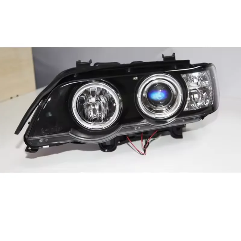 Faros LED Angel Eyes Sonar para BMW X5 E53 1999-2002 carcasa negra - imagen 3