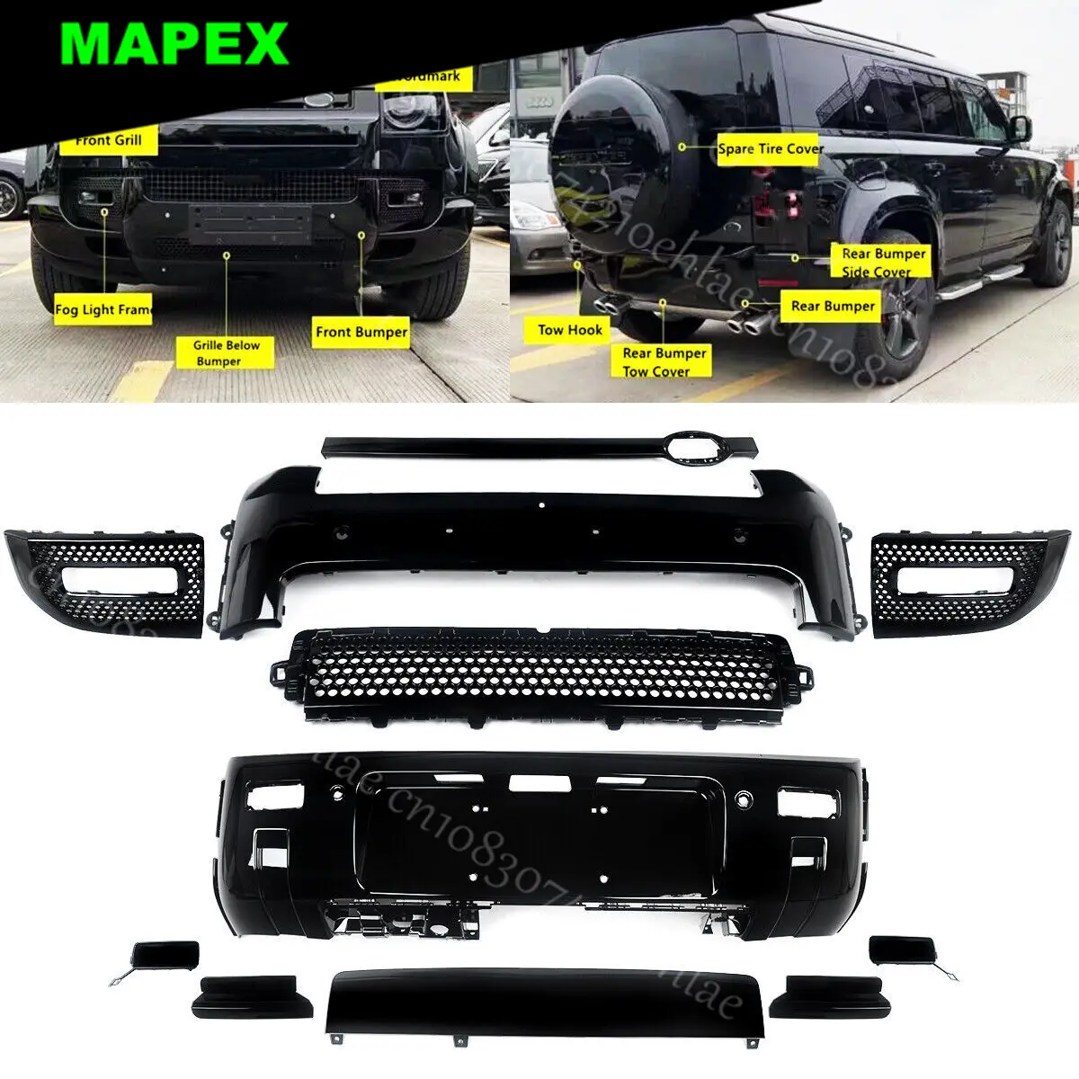 Protector paragolpes trasero Land Rover Defender 110 2020-2023