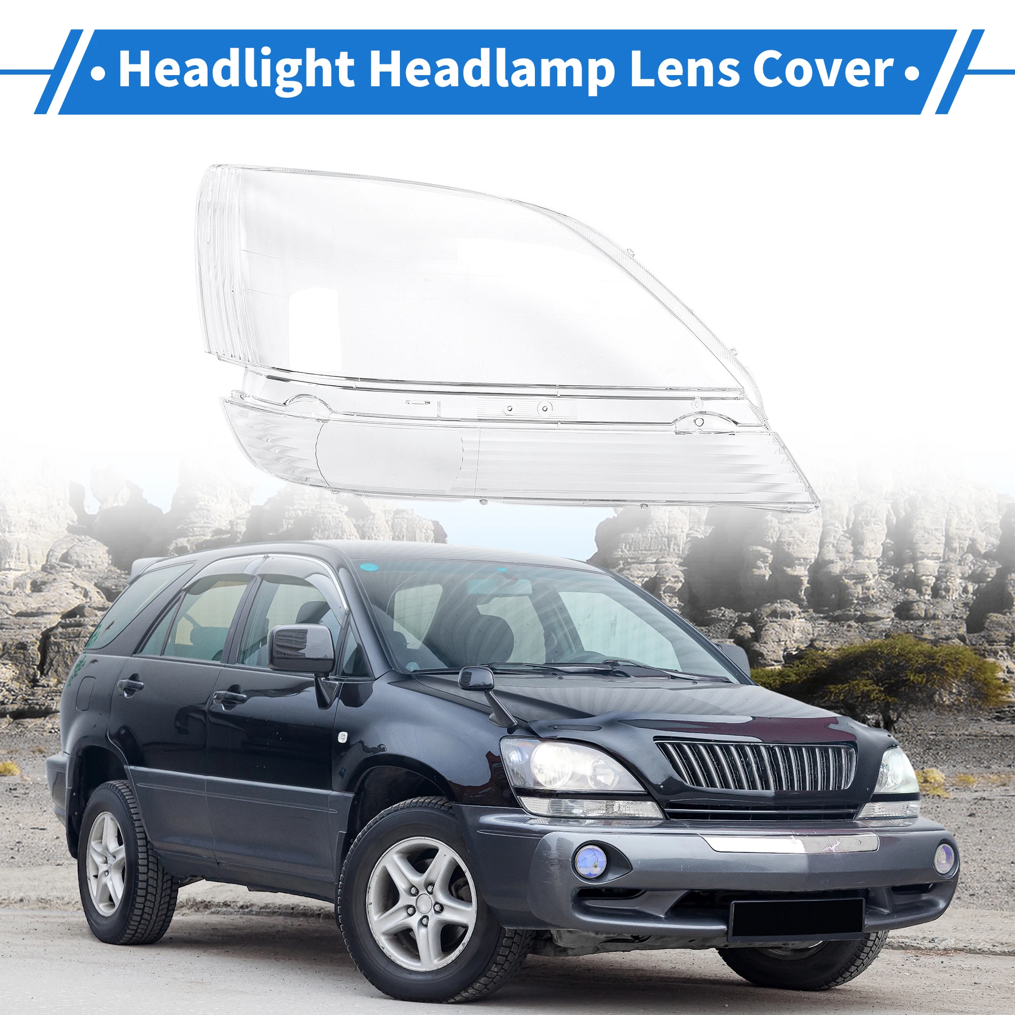 Cubierta de lente faro Uxcell para Lexus RX300 1999-2003 - imagen 2