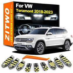 ZITWO 10 Uds accesorios de coche para VW Volkswagen Teramont 2018 2019 2020 2021 2022 2023 bombilla LED Kit de luz de maletero de lectura Interior
