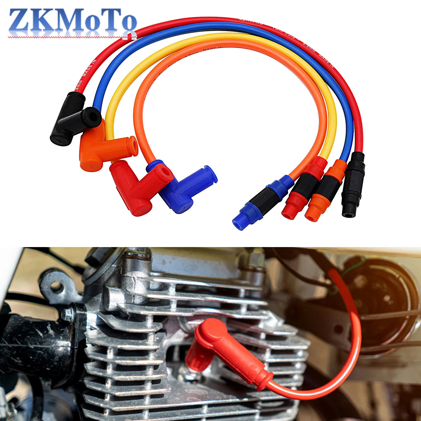 Cable de bujía de iridio 8,8 mm para KTM, Kawasaki y Honda