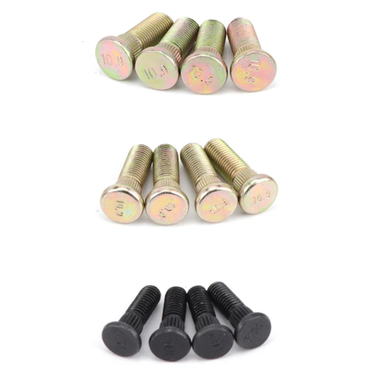 4 unids/lote 10,9 tornillo estriado de acero M12 * 1,25 M10 * 1,25 M8 * 1,25 perno de cubo de rueda para ATV UTV Buggy Kart Quad piezas de bicicleta - imagen 2