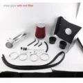 SILVER PIPE WITH RED
