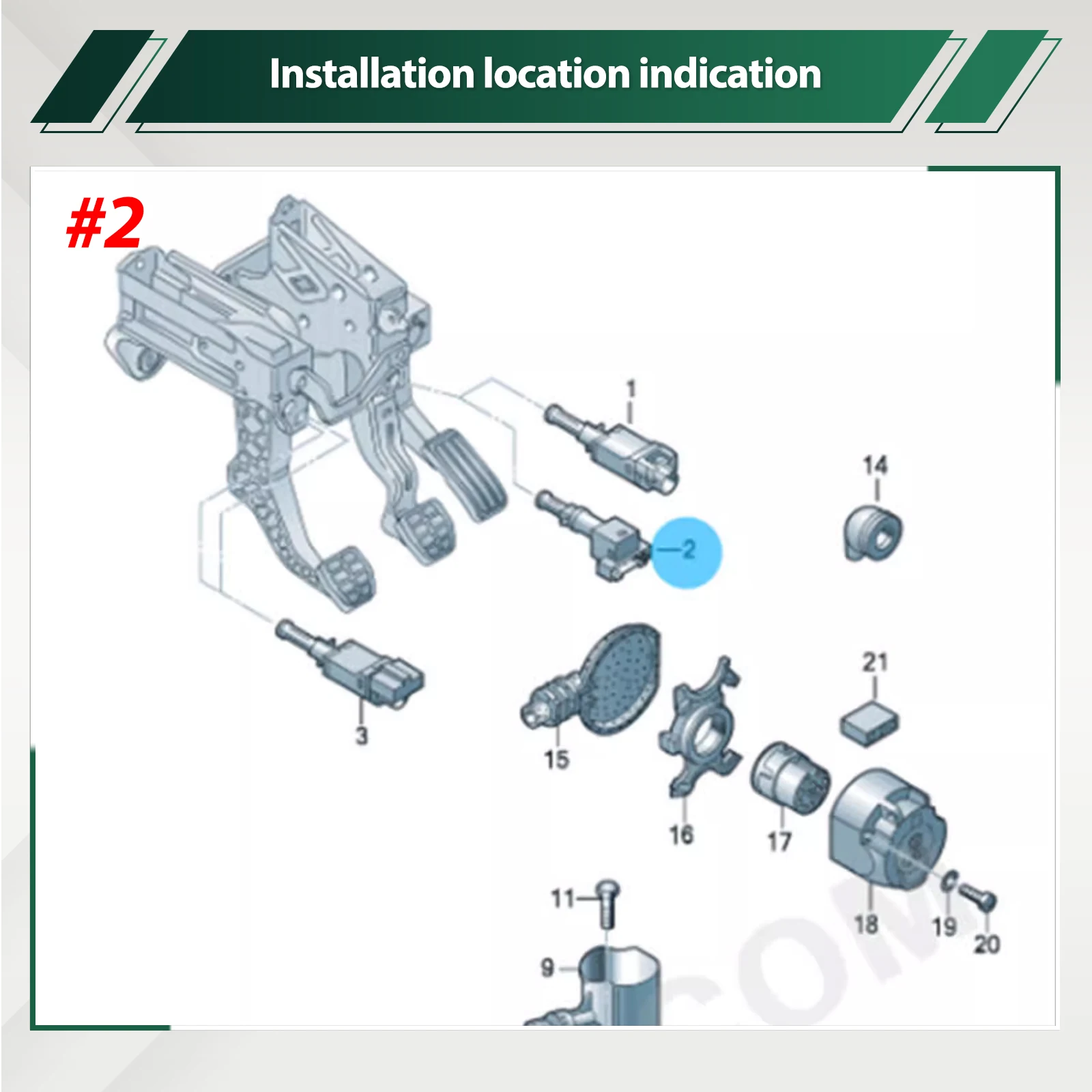 1C0 945 511A Interruptor de luz de freno Interruptor de luz de marcha atrás 1C 0945511 A para VW Golf 4 mk4 Bora Caddy Sharan TRANSPORTER T4 T5 Audi A3 TT - imagen 4