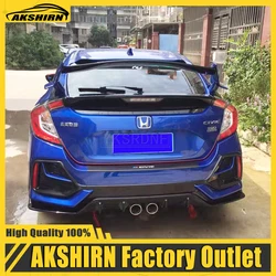 Alerón trasero ABS sin pintar Tipo R para Honda Civic Hatchback 2017-2020