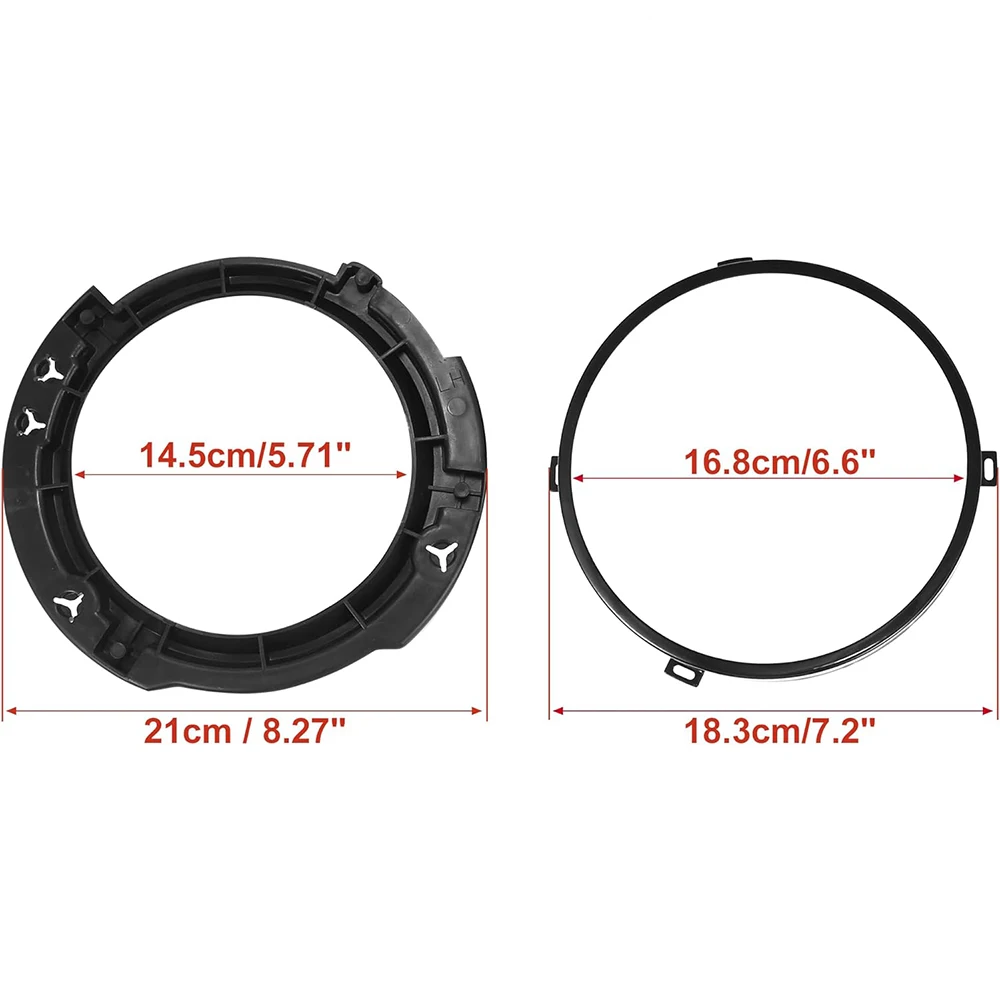 Aro soporte metálico para faro LED 7" – Jeep Wrangler JK 07-17 - imagen 2