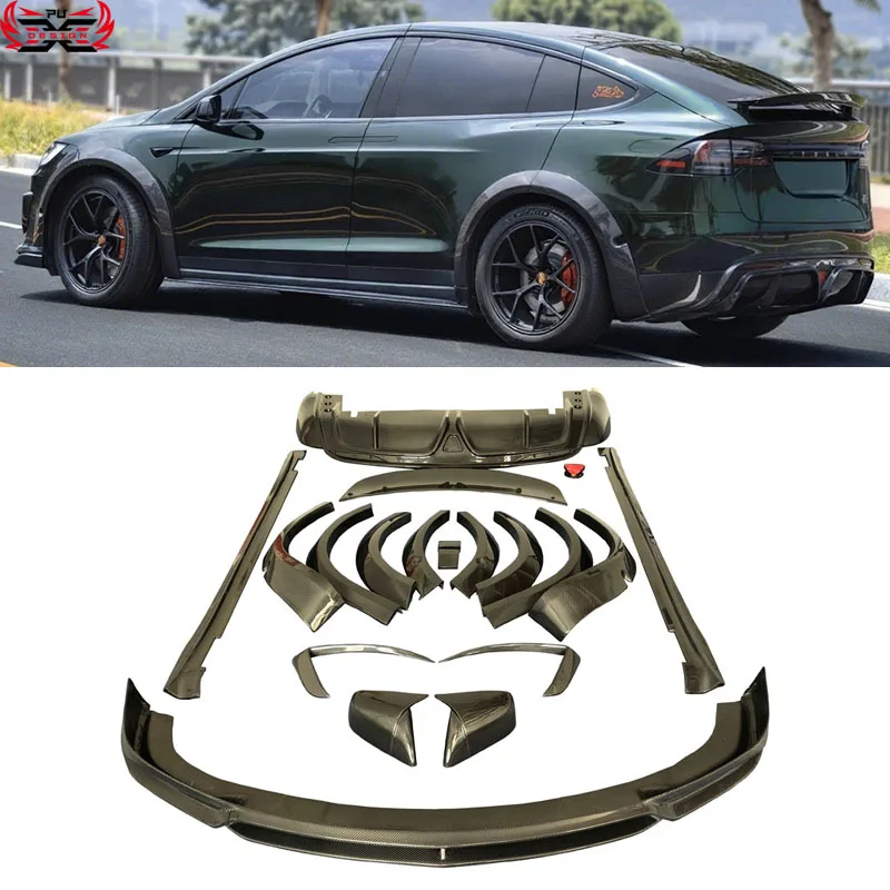 Kit body kit fibra de carbono – faldones, alerón trasero y difusor universal