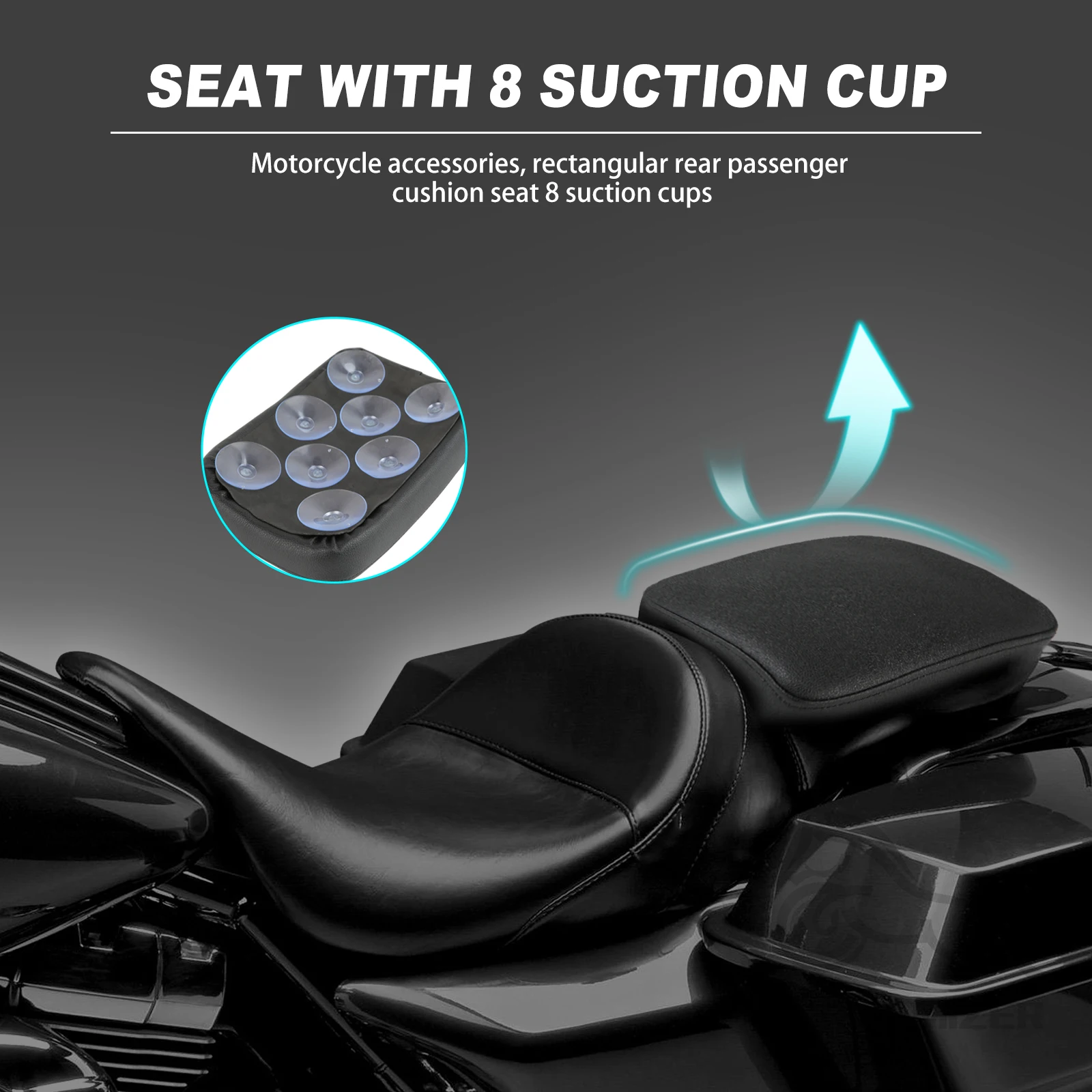 Harley asiento de succión pasajero trasero negro Dyna Touring - imagen 5
