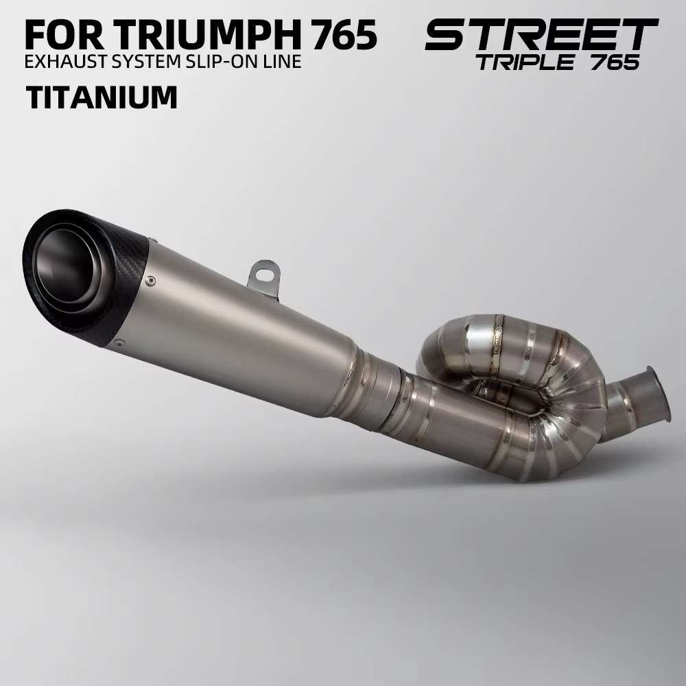 Escape Slip-On de titanio con tubo medio para Triumph Street Triple 765