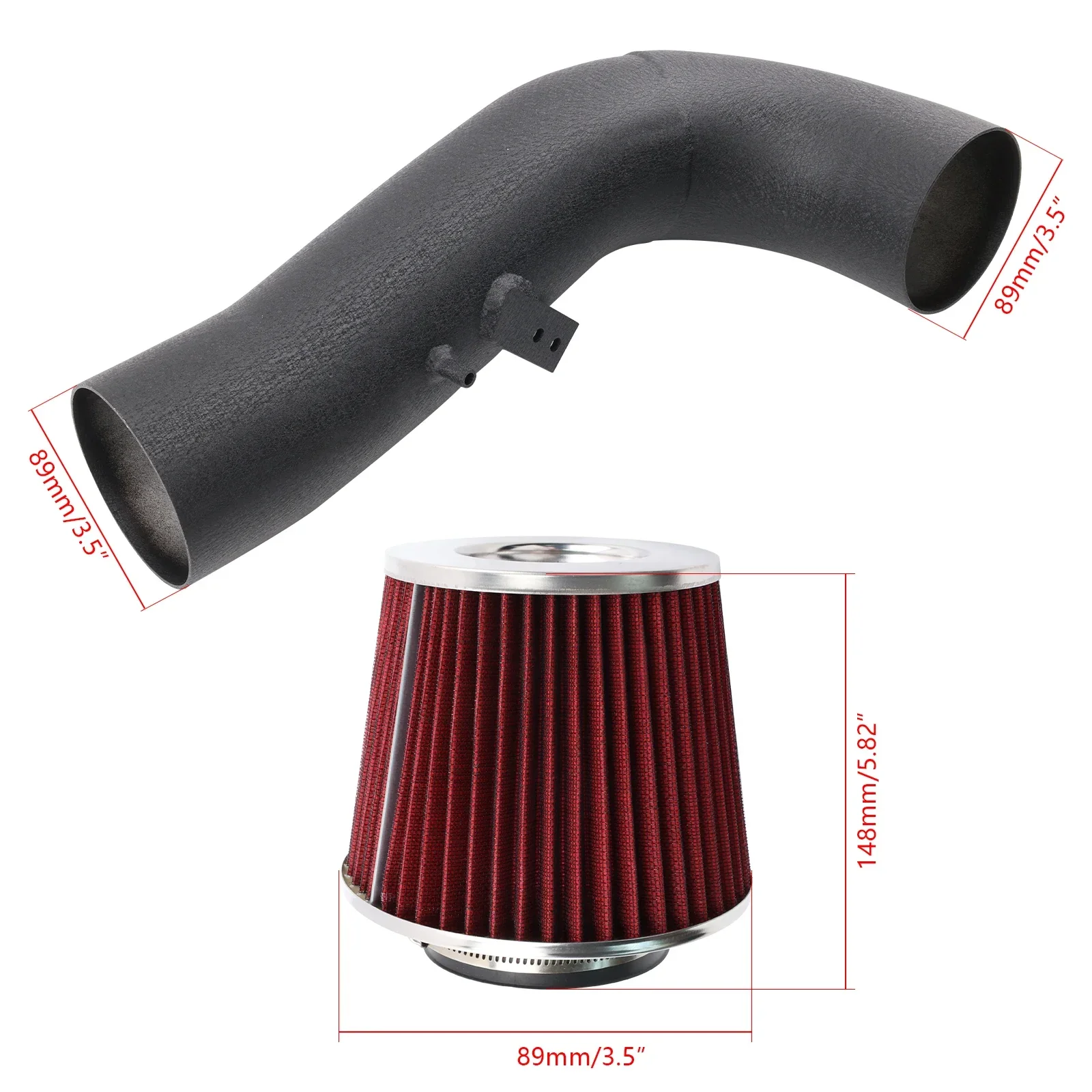 Kit admisión aire frío para VW Jetta GLI, Audi A3 y TT sin MAF - imagen 2