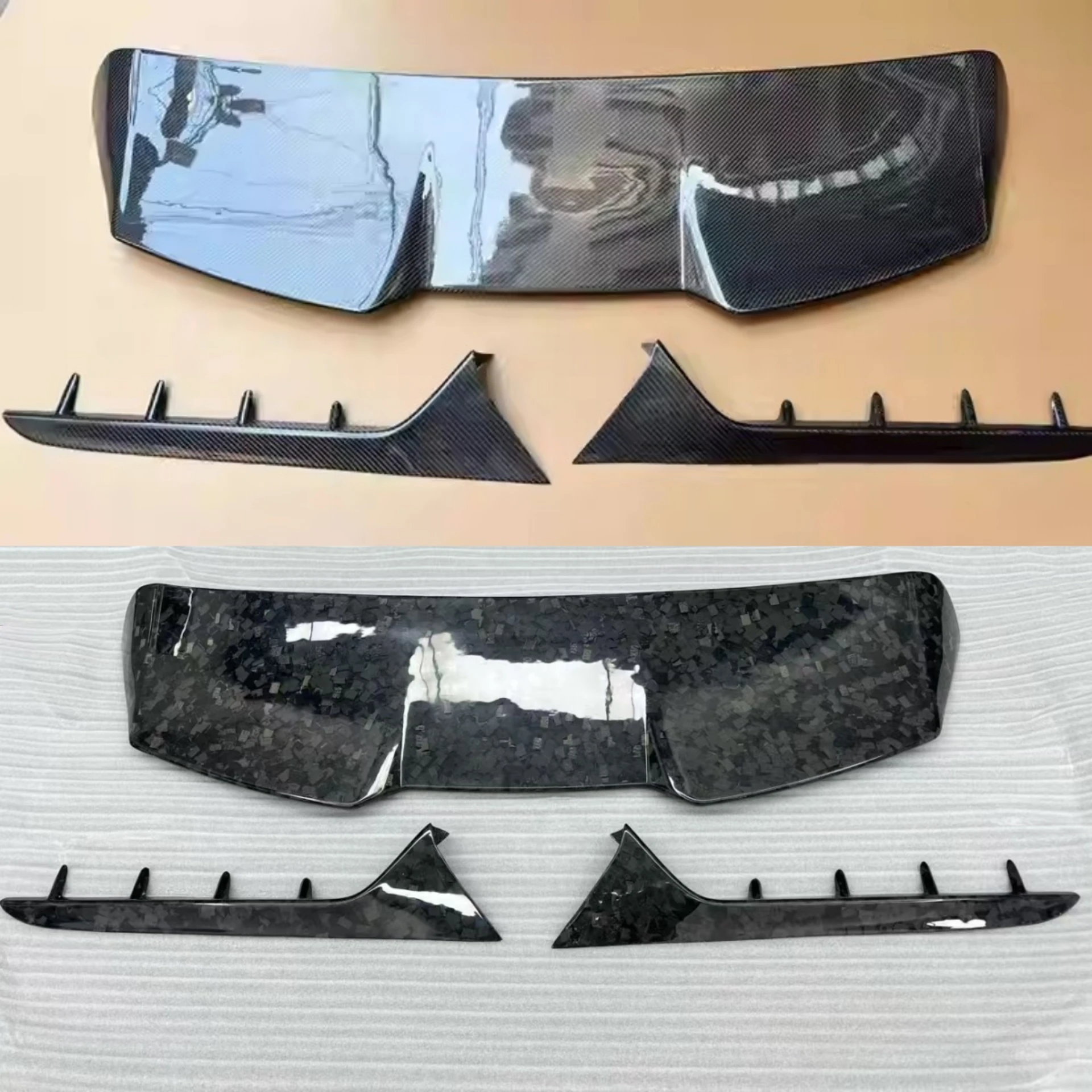 Alerón trasero en fibra carbono forjada para Audi A6 Avant Allroad C8