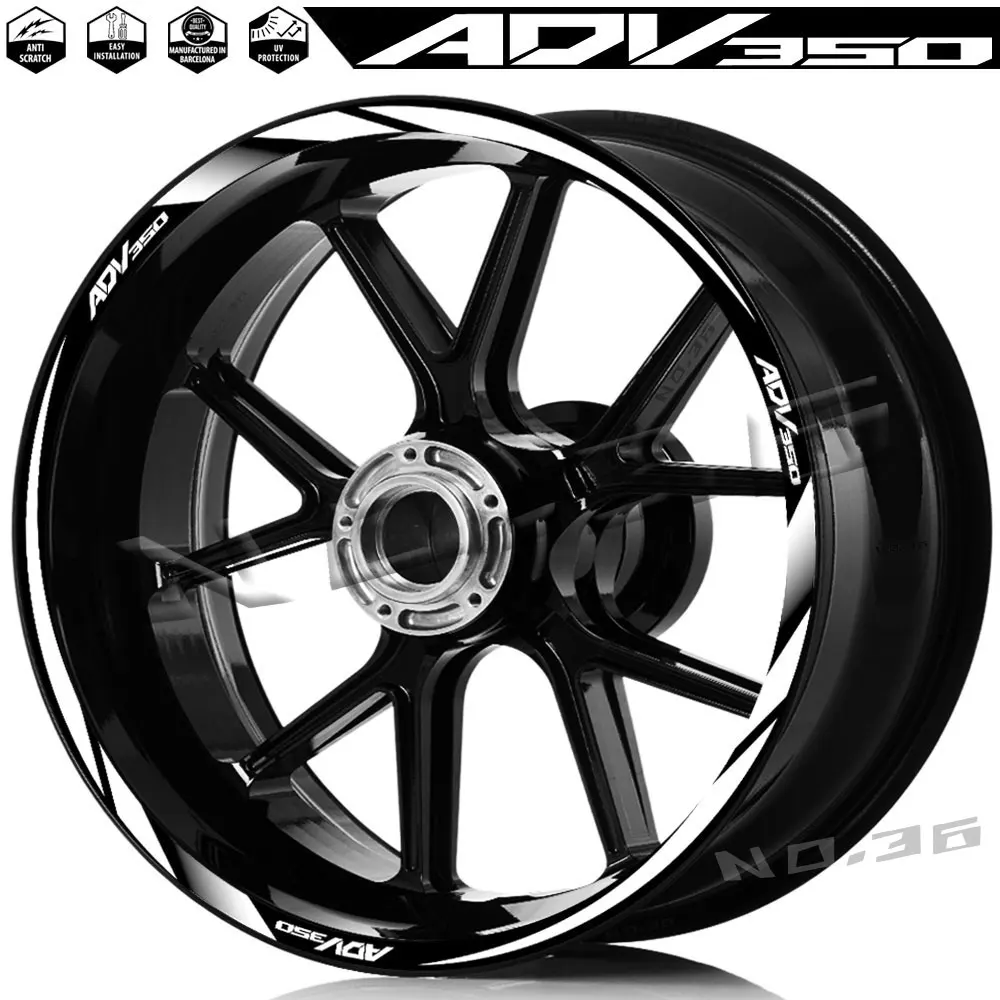 Pegatinas reflectantes llanta moto ADV 350 - imagen 5