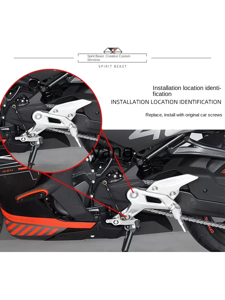 Juego de pedales delanteros ajustables de freno y cambio para moto CX - imagen 3
