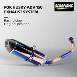 Tubo de escape fibra de carbono Honda ADV 150 con silenciador