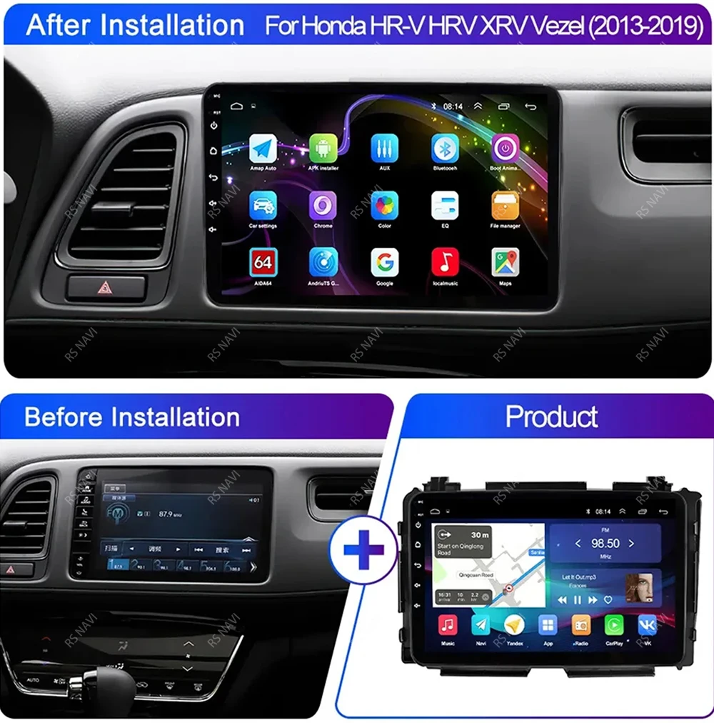 Radio multimedia Android 15 RSNAVI para Honda HR-V