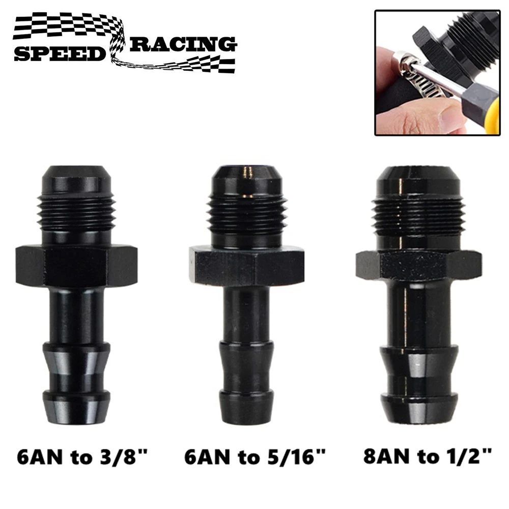 Conector rápido línea combustible AN6 – 3/8″ macho a 5/16″ hembra