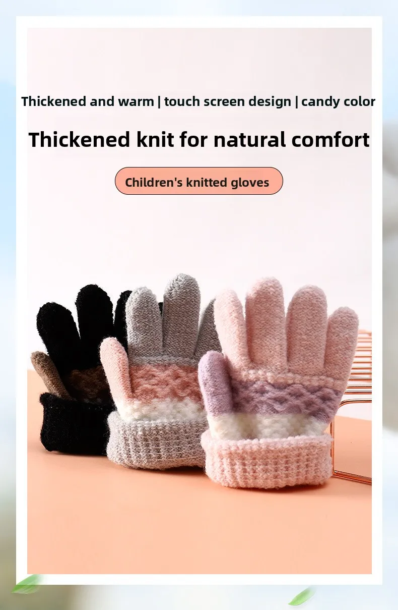 Guantes de punto-rayas para niño