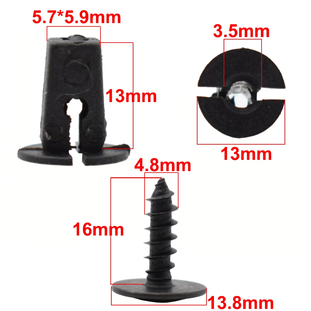 Clips guardabarros plásticos para VW Passat B5-B7 y Golf MK6 - imagen 2